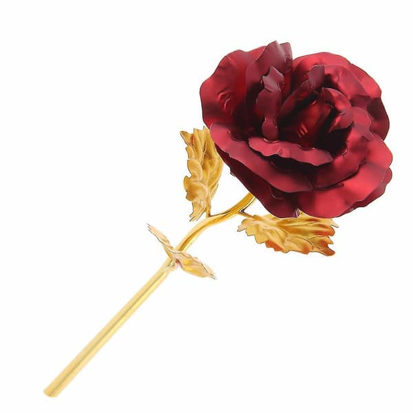 24k Guldförgylld Rosbukett Blomma till Flickvän Alla Hjärtans Dag Present Red