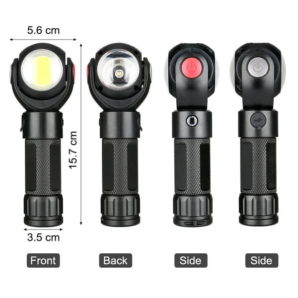 1 kpl LED-taskulamppu magneettisella COB-työvalolla