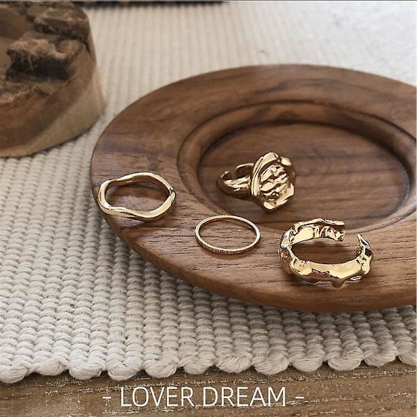 Ring Vintage Metallic Element Flickor Mode Smycken Ac2256