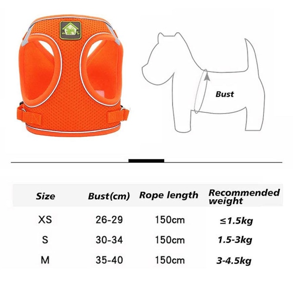 2 Pakk Hundeselet Helt-Inn Pustende Valp Katt Hund Vest Sele Vest-Stil Hund Trekktau Refleks Og Pustende Hund Tau For Små Medium D