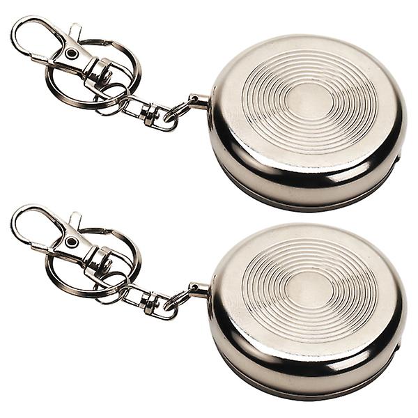 2pcs Lightweight Mini Portable Metal Durable Creative Ashtray Ash Holder Key Chain Family Men Friends