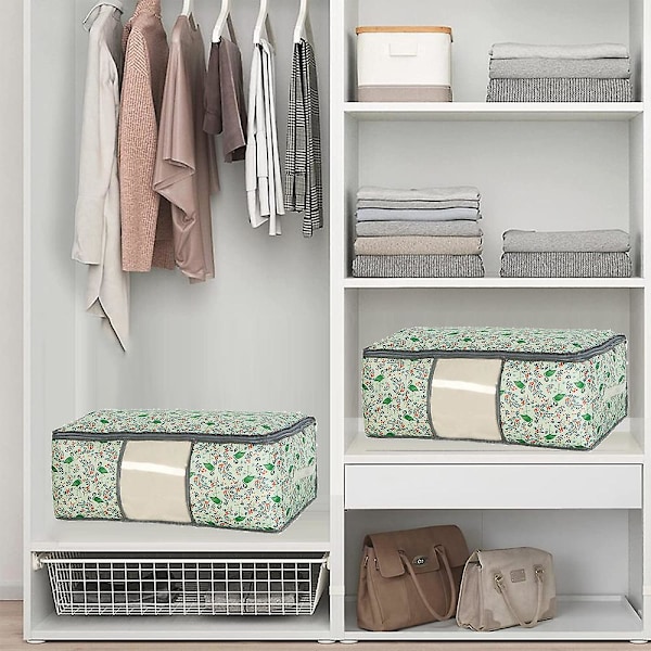 Täcke Organizer Väska Kläder Packning Väska Förvaring Väska M green