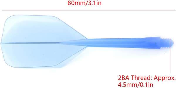 3 stk. Dart Skaft og Fjer, Standard Trådform Dart Skaft