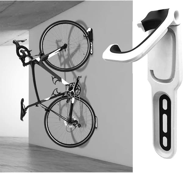Fällbart vertikalt cykelställ för väggmontering, tungt cykelställ för garage, förråd, orange