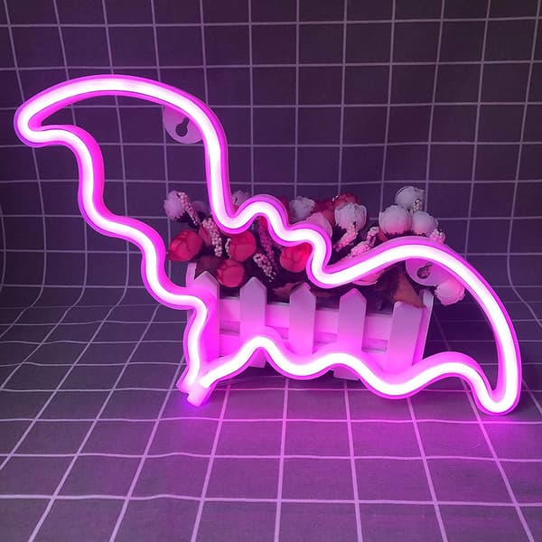 Fladdermusformad LED-nattlampa (rosa),