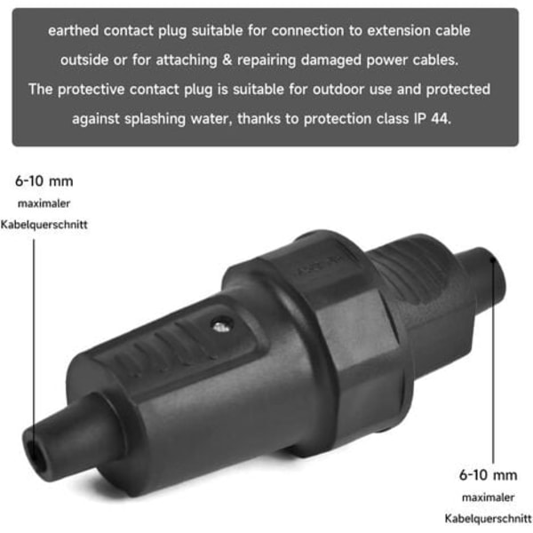 IP44 Urospistokkeet ja 3 Naisliitäntää, 2 Napaa 250V 16A Sähköpistokkeet IP44 Sähköpistokkeet Kumilla Vedenkestävä Sähkö