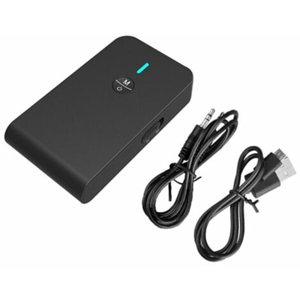 2-i-1 Bluetooth 5.0 Sender og Mottaker, Bluetooth Mottaker med Samtale, Svart