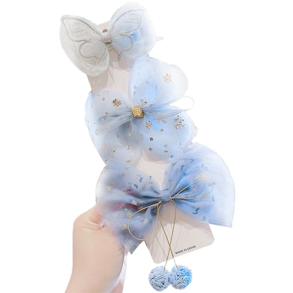 3/4 st Barn Japanska Rosett Hårband Söt Hårrep Charmig Web Celebrity Hårhästsvans Elastisk 12