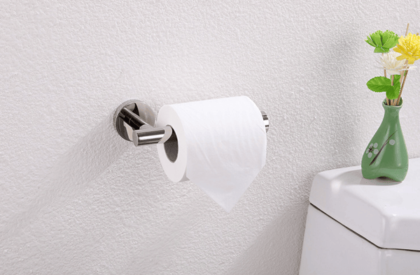 304 Rustfrit Stål Væghængt Papirrulles Holder Toiletpapirholder (Sølv)