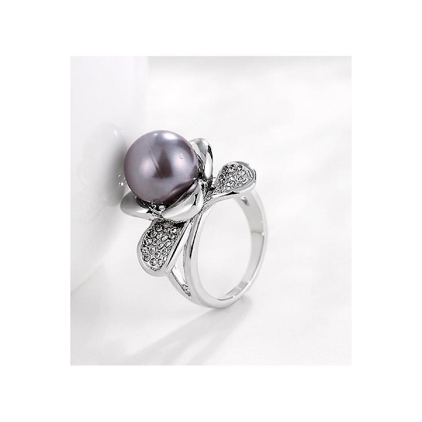 Moderne nyeste skinnende simple ring Akr0286