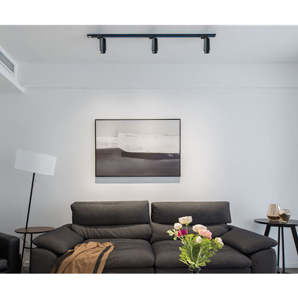 Fokusspårlampa, COB-zoomstrålkastare, väggbakgrundsstrålkastare, spårstrålkastare (4000K neutralt ljus, 30W vitt skalfokus),