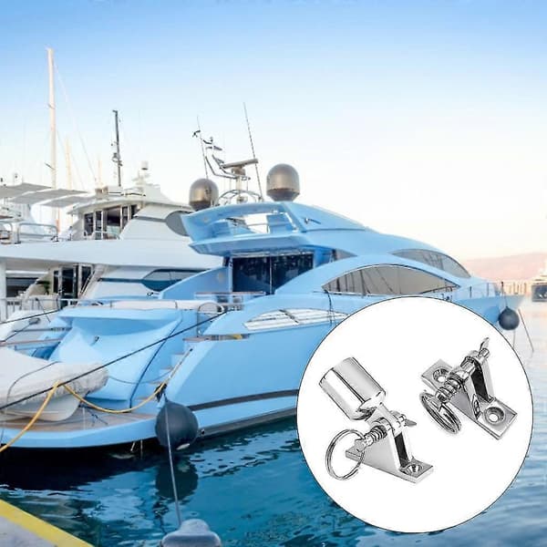 6 cm/2,4-tommer lang Bimini Top Quick Release dækhængsel Rustfrit stål hængselbase med stift