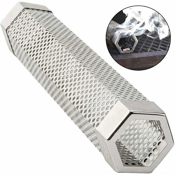 BBQ Smoker Rør Hexagonal 304 Rustfrit Stål Røget Kød Mesh Rør (Hexagon 12\")