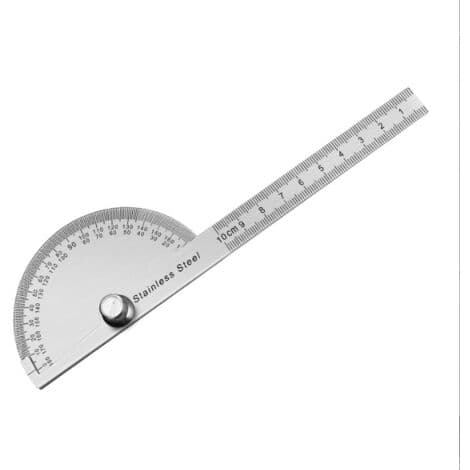 180 Graders Protraktor, Måleverktøy, Rustfritt Stål, 14CM