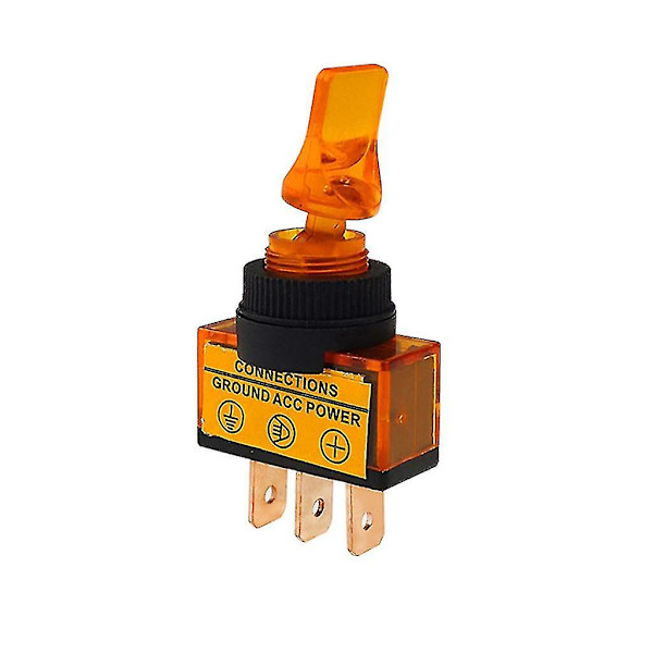 Gul Bil Båd Lastbil Led Belysning Toggle Switch Med Flyvemaskine Flip Sikkerhed Op Kapsel Dæksel