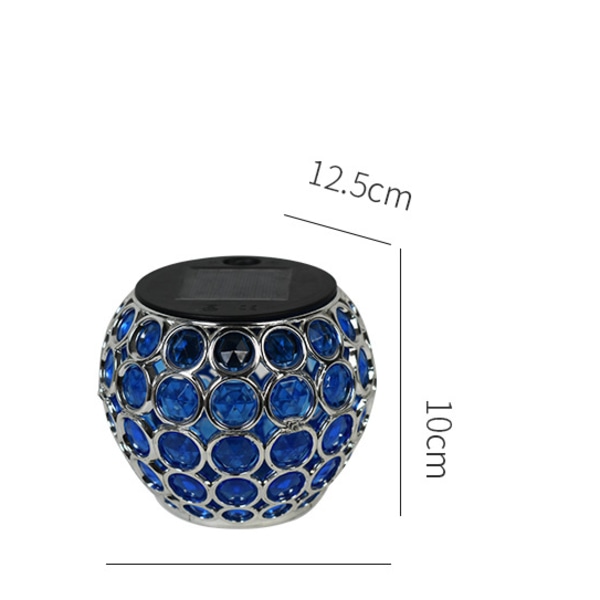 Solcellsdriven Hängande Bollpendellampa, Liten Utomhus LED-Lampa, Utomhus Gräsmatta Trädgård Belysning (Blå)