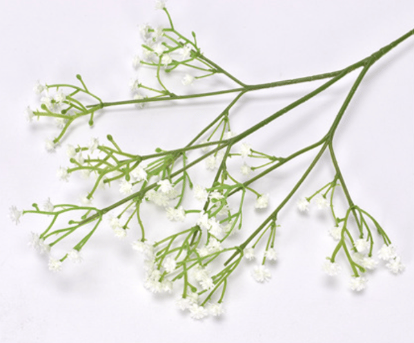 3 stk. hvide kunstige gypsophila blomster,