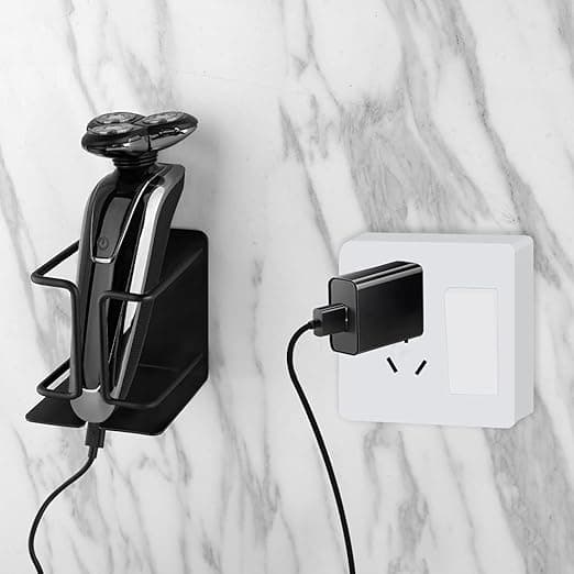 1 Stk Sort Elektrisk Skraber Stativ, Væghængt, Selvklæbende