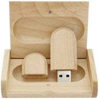 oval U-disk i træ (8GB+trææske)