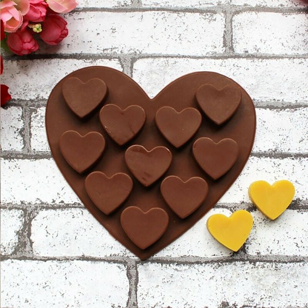 Kærlighedshjerteformede Silikonforme ?? chokolade til fondantkage