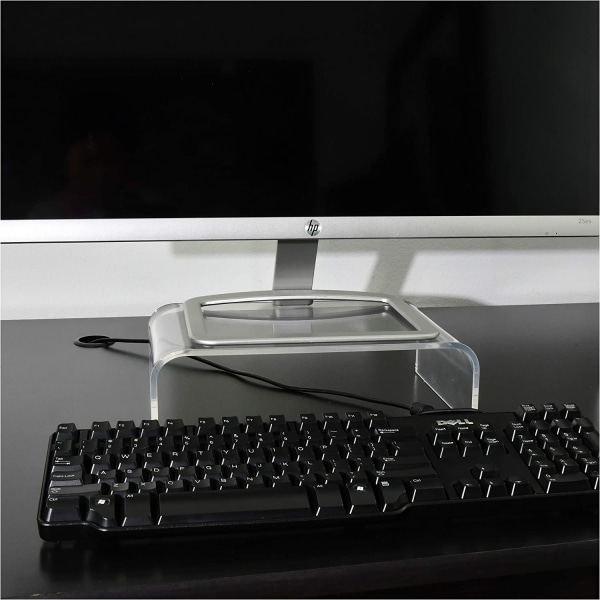 Premium Acrylic Monitor Stand Clear Monitor Stand Clear Laptop/PC/Multimedia Monitor Stand Home Office Monitor Stand (Sm