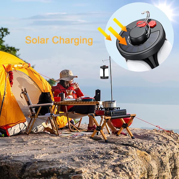 1 st Campinglykta Sollampa USB Uppladdningsbar Belysning 360°