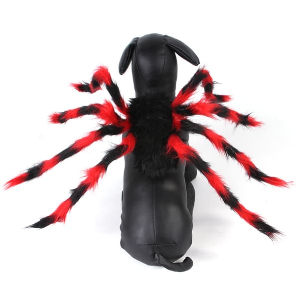 Sort (l)Halloween edderkoppekostume til hund kat, Halloween