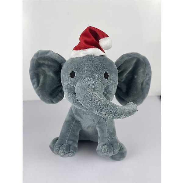 Elefant Plyschdjur Leksak Barnpresent 23cm Christmas grey