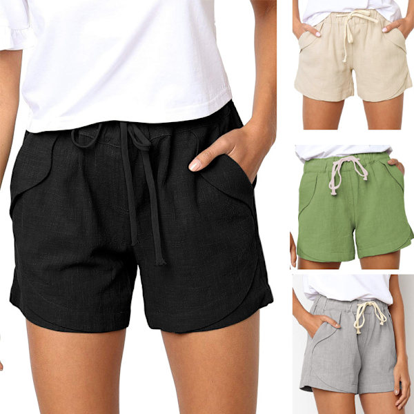 Damshorts i boxarstil, avslappnade, sommar 2023 Apricot 4XL