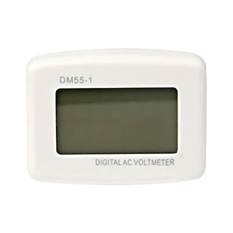 220V Blå Baggrundsbelyst Digital LCD Voltmeter Panel Spændingstester EU Stik DM55-1 AC 80-300V