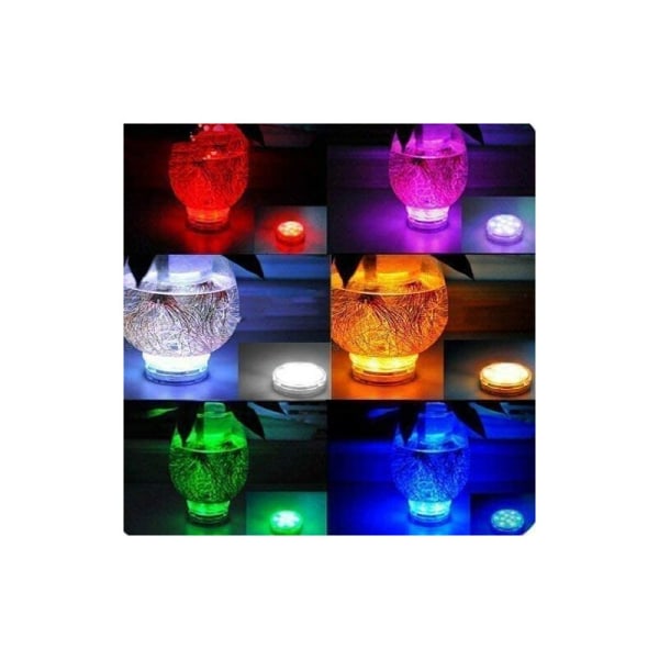 24 knapper 2 lys 2 RGB fjernbetjening dykning lys swimmingpool lys undervandslys 24 knapper RGB fjernbetjening, f