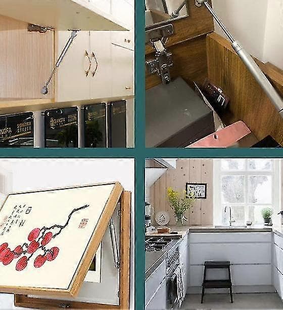 Gasfjädergångjärn Långsam Nedfällning av Skåpluckor Skrivbord Långsamt Öppna Nedfällning 2-pack 60N