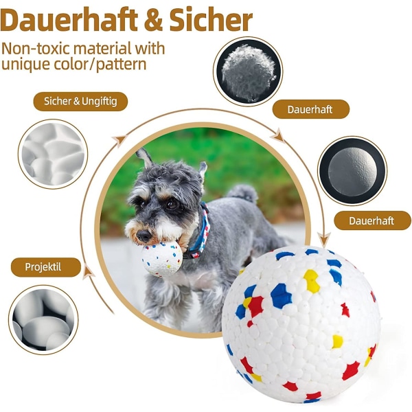 Interaktiv boll för liten och medelstor hund Hundleksak Hundfotboll Flytande oförstörbar diameter: 7 cm