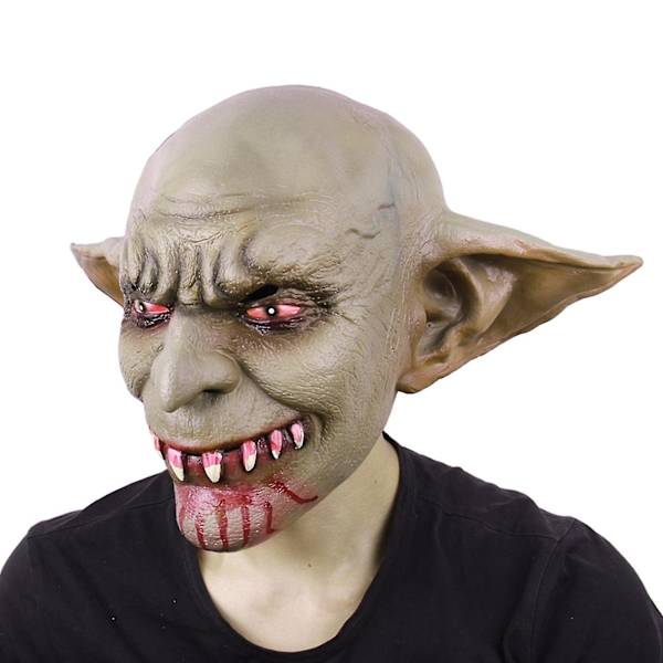 Läskig Skräck Zombie Djävul Helhuvudmask Halloween Kostym Cosplay Rekvisita Vuxna
