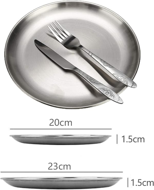 2 st 20 cm/23 cm rostfri bricka gyllene bricka västerländsk måltid
