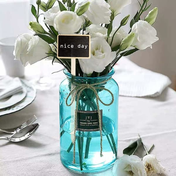DIY Blomsterdekorative Bildeinnlegg (Flat Stem, 30stk Medium) for Hagedekor