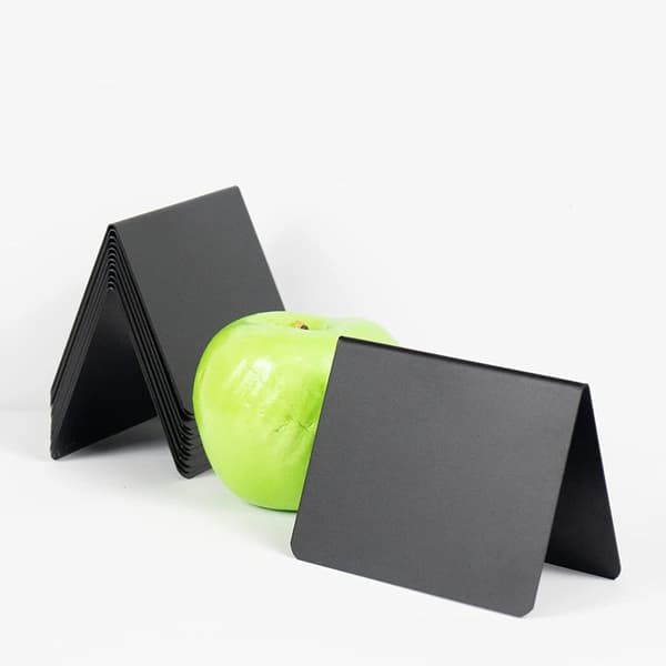 10 stk. sort dobbeltsidet spisebord mini tavle