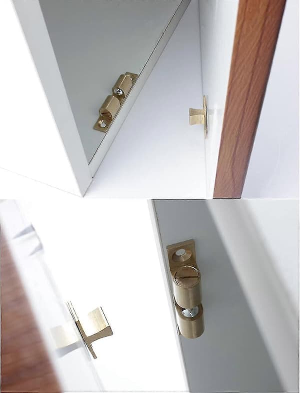 10-styks sæt med 60 mm messing dobbelt kuglelåse