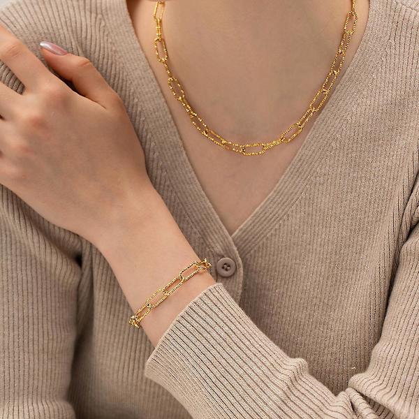 Armband Kvadratisk Dagligt Outfit Metalliskt Element B1383 JDWB2302030