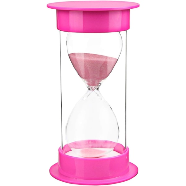Timeglass med beskyttelse for kjøkken-timer og tid på 5 minutter 10 min 30 min (5 minutter rosa)