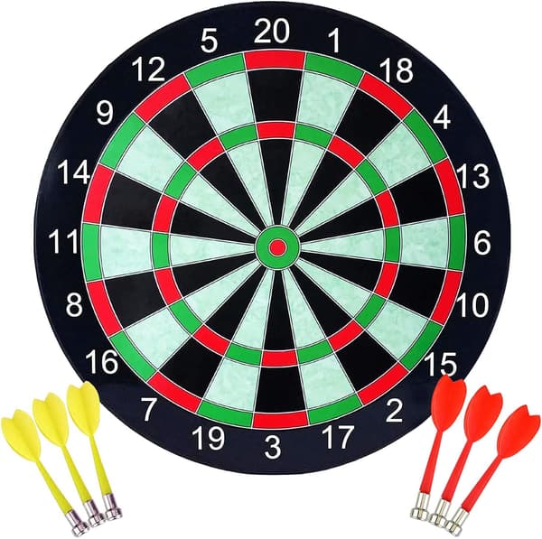 Sikkerhetsdartskive, 17\" Magnetisk Dartskive, Dartskive med 6