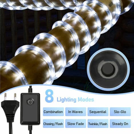 LED-rörlampa för utomhus/inomhus, 50M ljuskedja, kallvit - kallvit