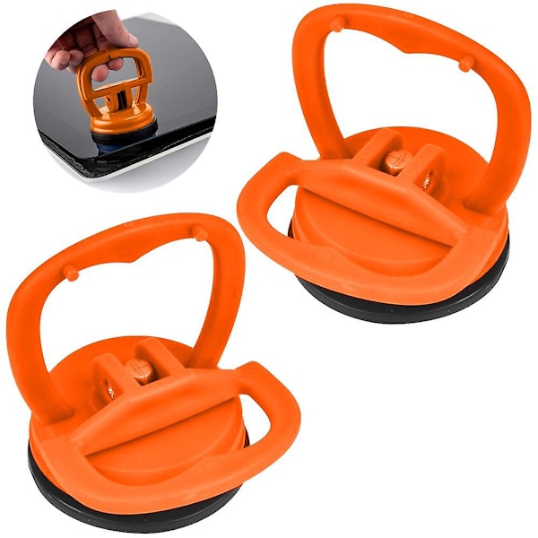 2 stycken kraftiga sugkoppar, buckla reparationsdragare lyftare sugkopp buckla förfall verktyg LCD-surfplatta mobiltelefon display olika tekniska enheter öppning för Orange