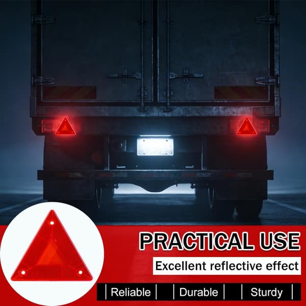 Advarselstrekanter til biler, Standard 2-delt trailerreflektor, trekantet reflektor, forlygtereflektor