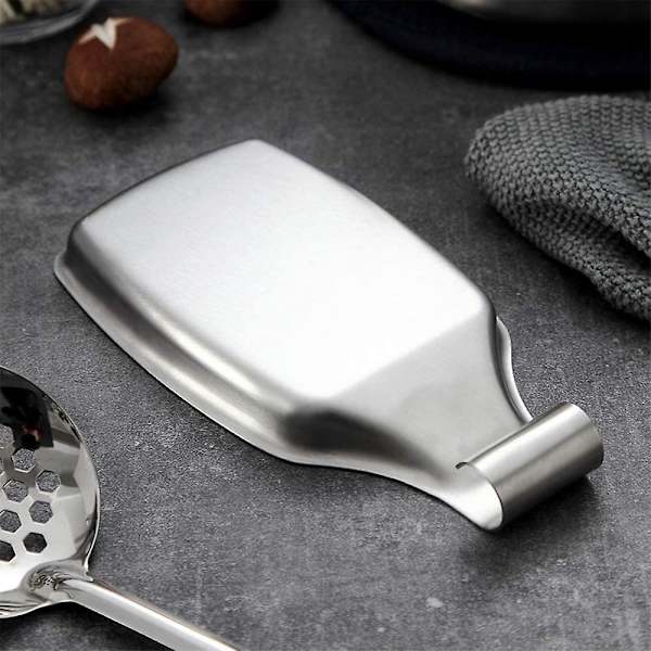 Rustfrit Stål Ske Rest Sølv Skeholder Køkkenredskab Rest Til Knive Gaffel 21*10.8 Cm