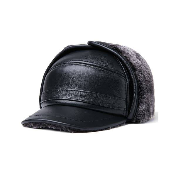Herr 100% Äkta Kohud Hatt Vinter Varm Utomhus Skydda Öron