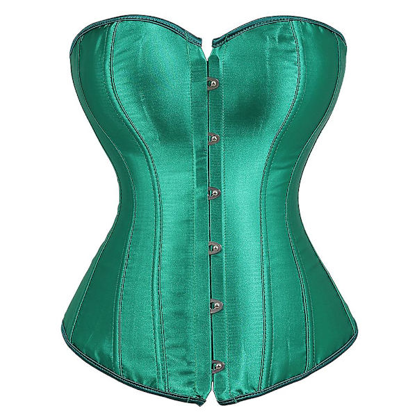 Enkel Elegant Brudekjole Bryllup Korsetter Og Bustiers Top Corselet Overbust Lingeri Korset Push Up Bustiers Til Kvinder Slankende Green 4XL