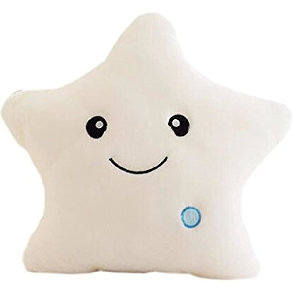 Kreativ Twinkle Star Glowing Led Nattljus Plyschkudde A