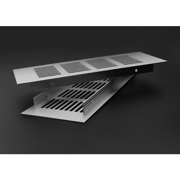 Aluminiumlegering Åndbart Net, Rektangulært Åndbart Net til Skabe og Skabe, Møbelbeslag Ventilationsnet (50X250mm),