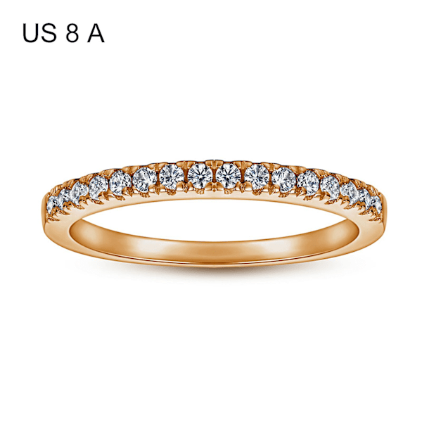 Elegant Damring i Modern Stil, Silver Effekt, Snygg Smycke för Kvinnor Rose Gold US 8 A